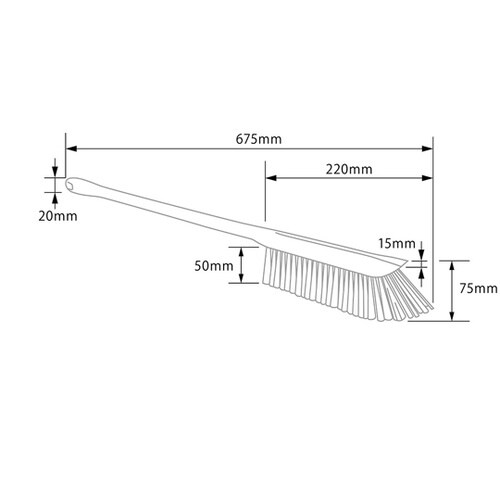 バーキュートプラス 長柄スリムブラシ 赤