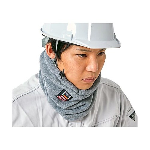 防炎フリースロングネックウォーマーグレー