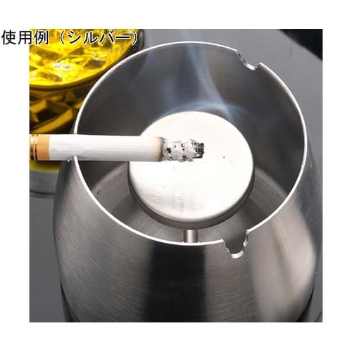 フタ付きステンレス灰皿 シルバー TR−