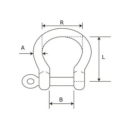 アンカーシャックル ねじ径M10 50m
