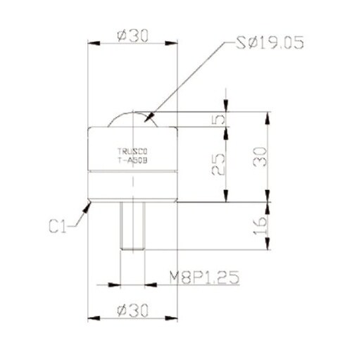 TA50Bボールキャスタースチールボール