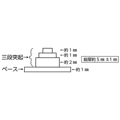 滑り止めシート 黒 三段突起タイプ SV