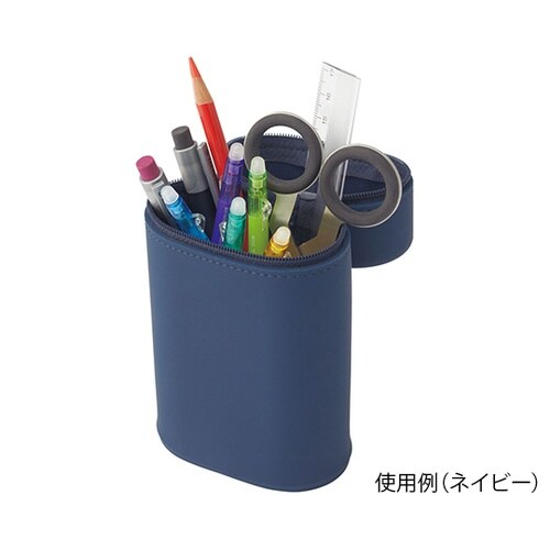 A7695−6 スタンドペンケース 黄緑