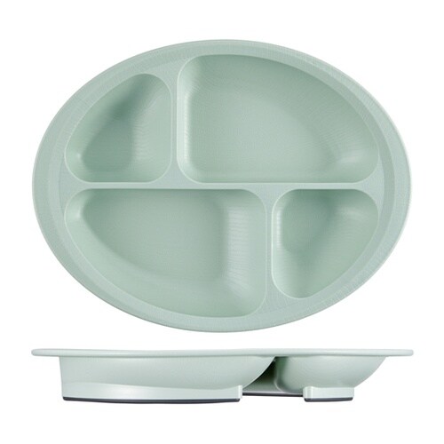 木目 すくいやすい仕切プレート グリーン