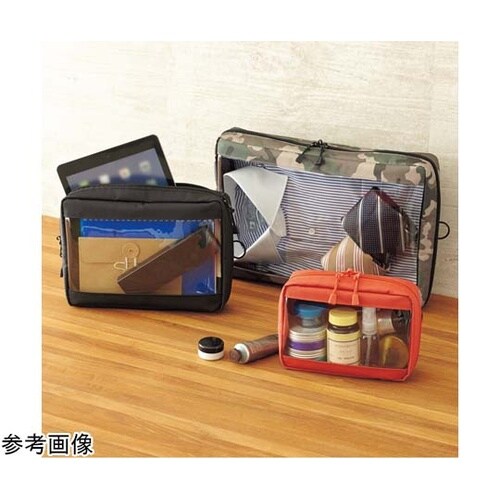 クリヤーボックスポーチ A5サイズ ブラ