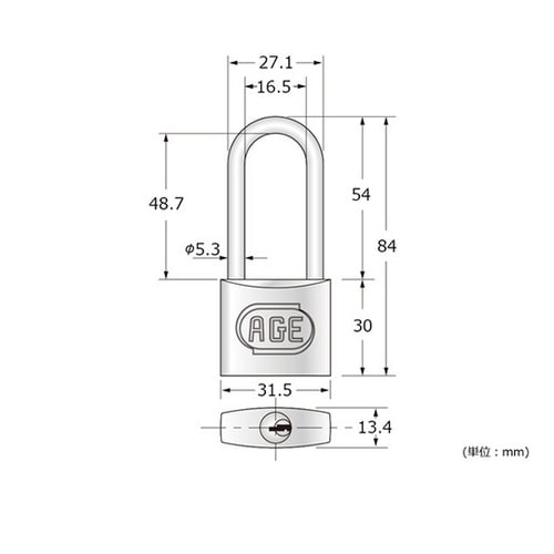 72824 ステンレス製Wロック南京錠