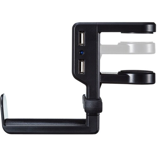 回転式ヘッドホンフック(USBポート付き