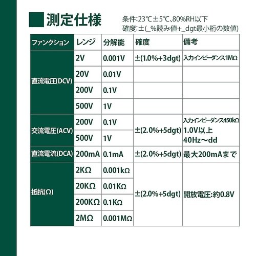 M−01FB デジタルマルチテスター
