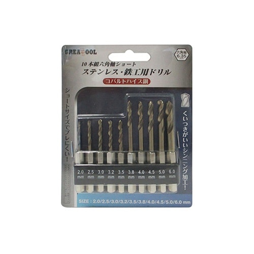 GTSD−10 六角軸ショートドリル