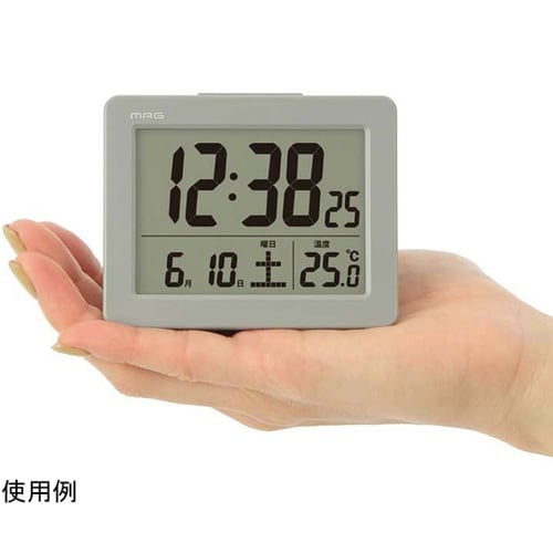 MAGデジタル目覚まし時計 ブリム グレ