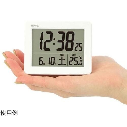 MAGデジタル目覚まし時計 ブリム ホワ