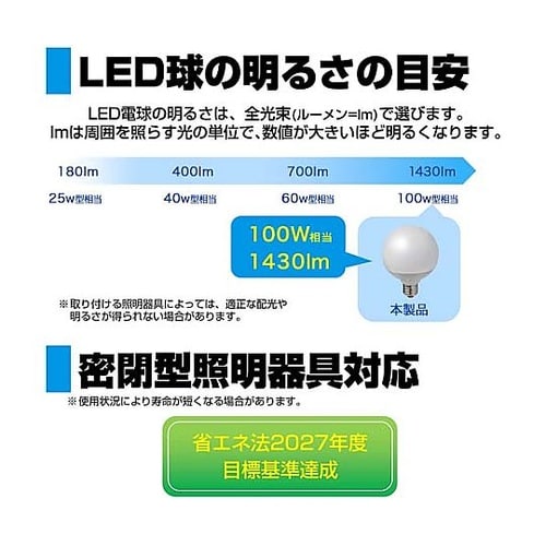 AC100V/ 13W/E26 LED電
