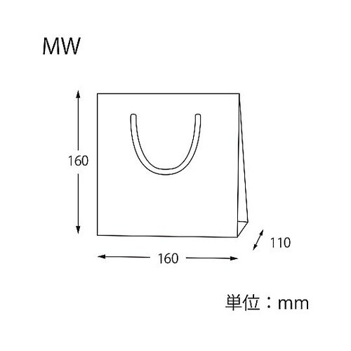 手提げ紙袋 カラーチャームバッグ エンジ