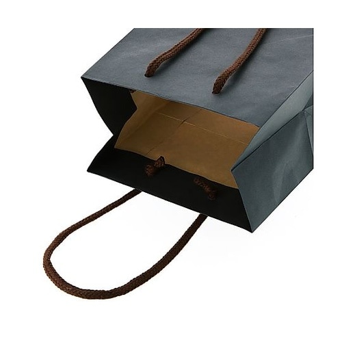 手提げ紙袋 カラーチャームバッグ 紺 1