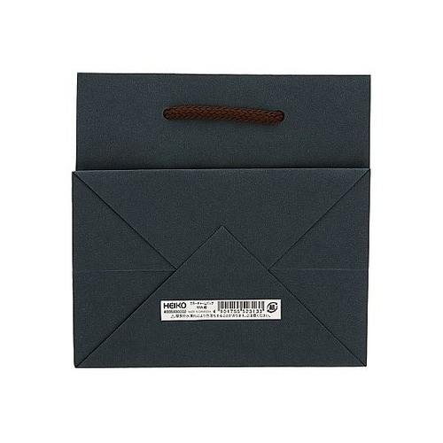 手提げ紙袋 カラーチャームバッグ 紺 1