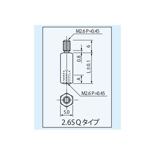 プリント板用スペーサー六角型(M2タイプ