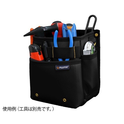 PS−22BG 腰袋スタンダード2段黒金