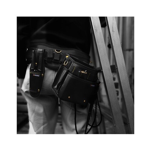 PS−22BG 腰袋スタンダード2段黒金