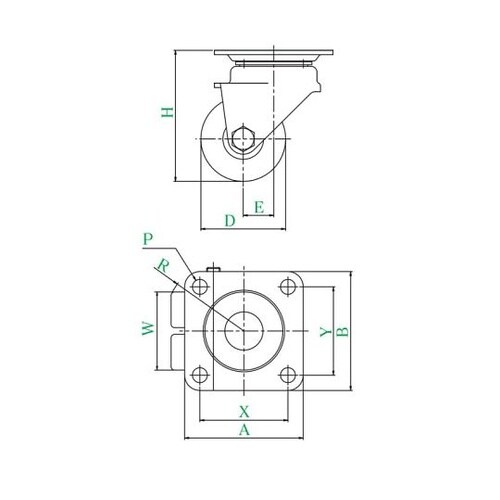 HG−50BN−W 自在車双輪 50mm