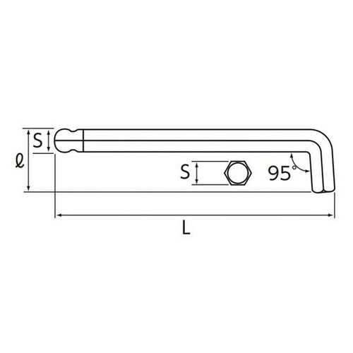 HLDS250−4 ロング六角棒レンチ