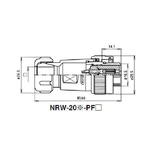 NRW202PF8 NRWプラグ 防水型