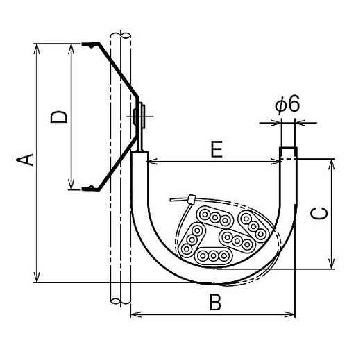 ケーブル支持金具 吊ボルト用 1セット(