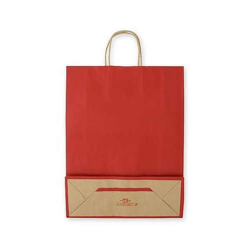 003201403 手提げ紙袋未晒赤C