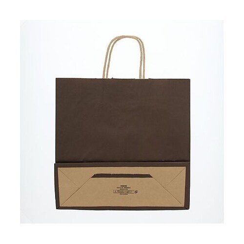 003251206 手提げ紙袋未晒焦茶C