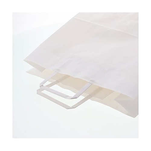 003262520手提げ紙袋平手晒白無地