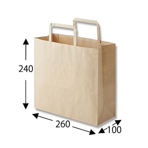 003267301手提げ紙袋平手未晒無地