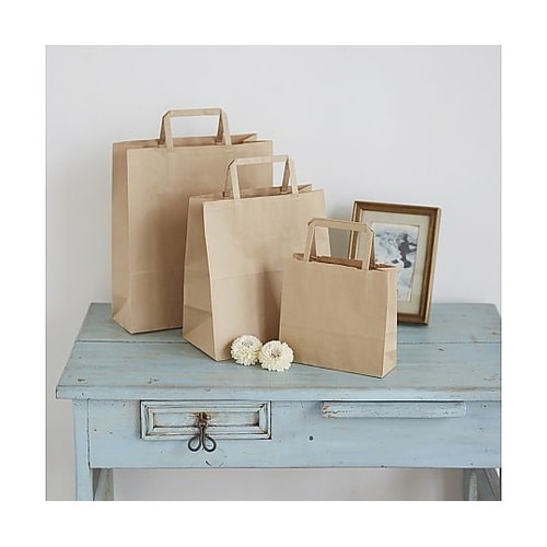 003267301手提げ紙袋平手未晒無地