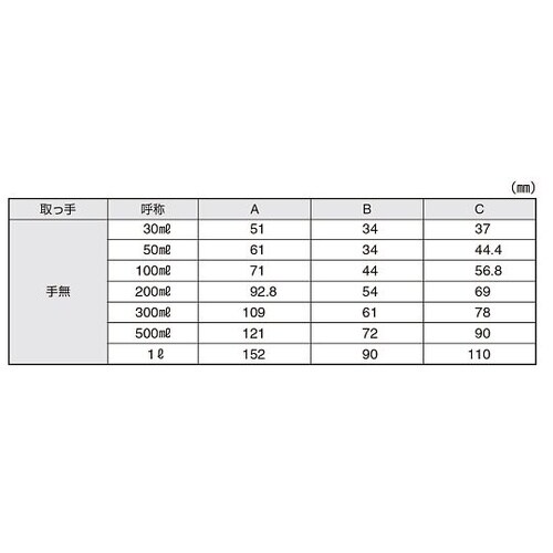 11121 PFAビーカー 1L
