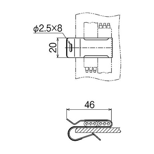 FVラック ケーブル支持金具 1箱(20
