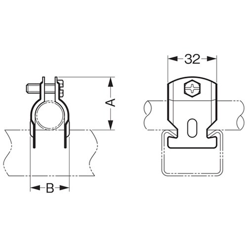 ダクタークリップ(溶融亜鉛仕上げ)1セッ