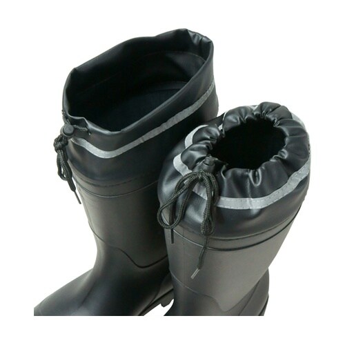 PVCフード付安全長靴 先芯入 ブラック