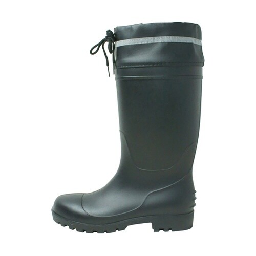 PVCフード付安全長靴 先芯入 ブラック