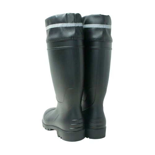 PVCフード付安全長靴 先芯入 ブラック