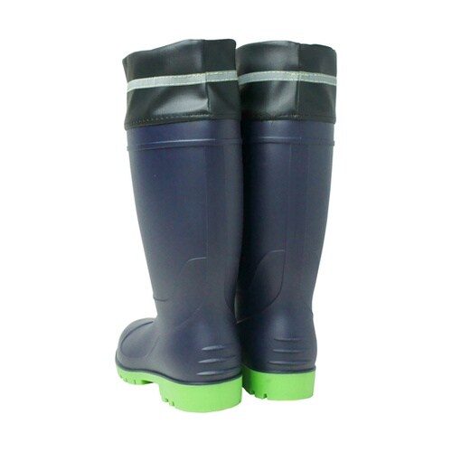 PVCフード付安全長靴 先芯入 ネイビー