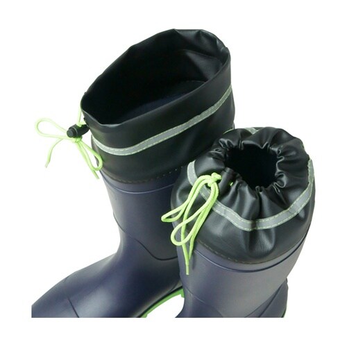 PVCフード付安全長靴 先芯入 ネイビー