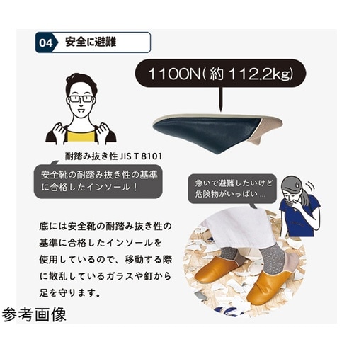 防活スリッパ ネイビー L