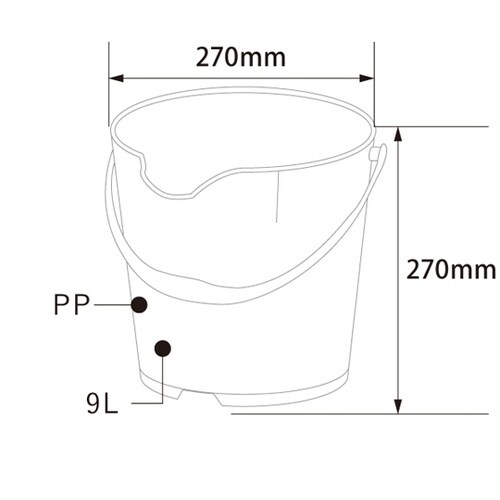 BCP−CB9Y カラーバケツ 9L 黄