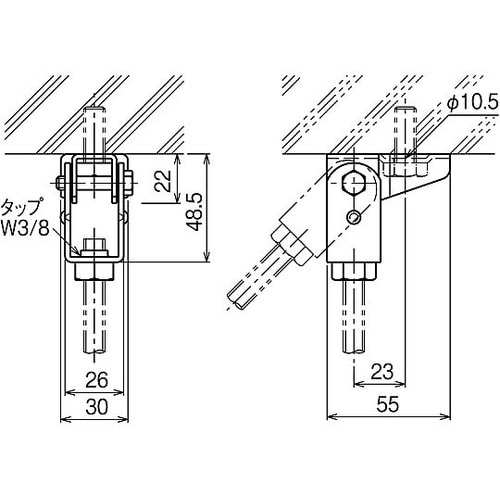 斜め吊り金具 ステンレス 1箱(10個入