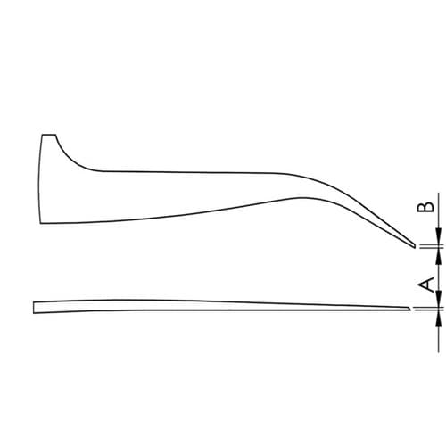 7SA0IT耐酸耐磁ステンレスピンセット