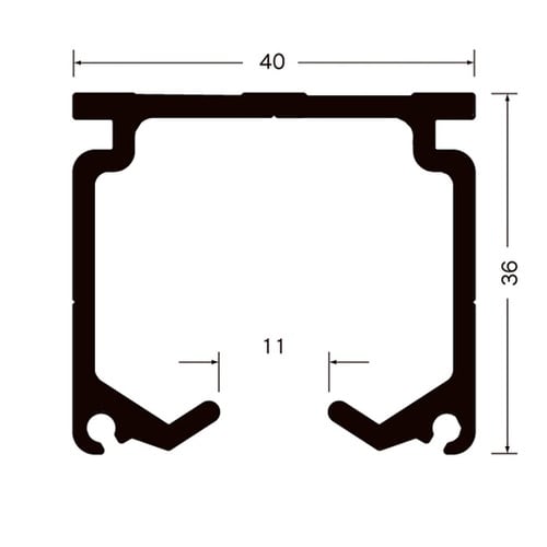 カーテンレール XGレール2m アルミ