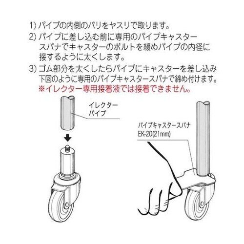 YGR100SST パイプキャスター