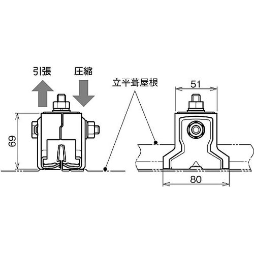 SD−DSTH1 立平葺屋根用支持金具