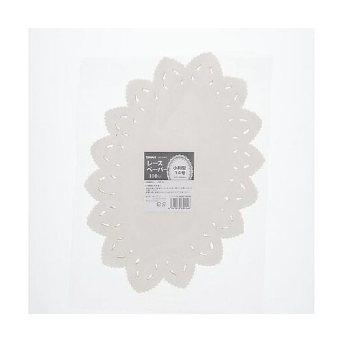 レースペーパー 小判型 14号 白 10