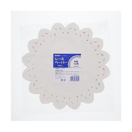 レースペーパー 丸型 12号 白 100