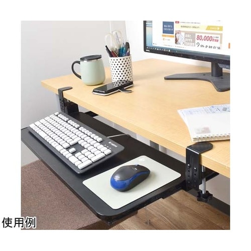 後付けできるデスク収納「スライド式キーボ