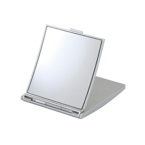 約5倍鏡付 コンパクトミラー シルバー